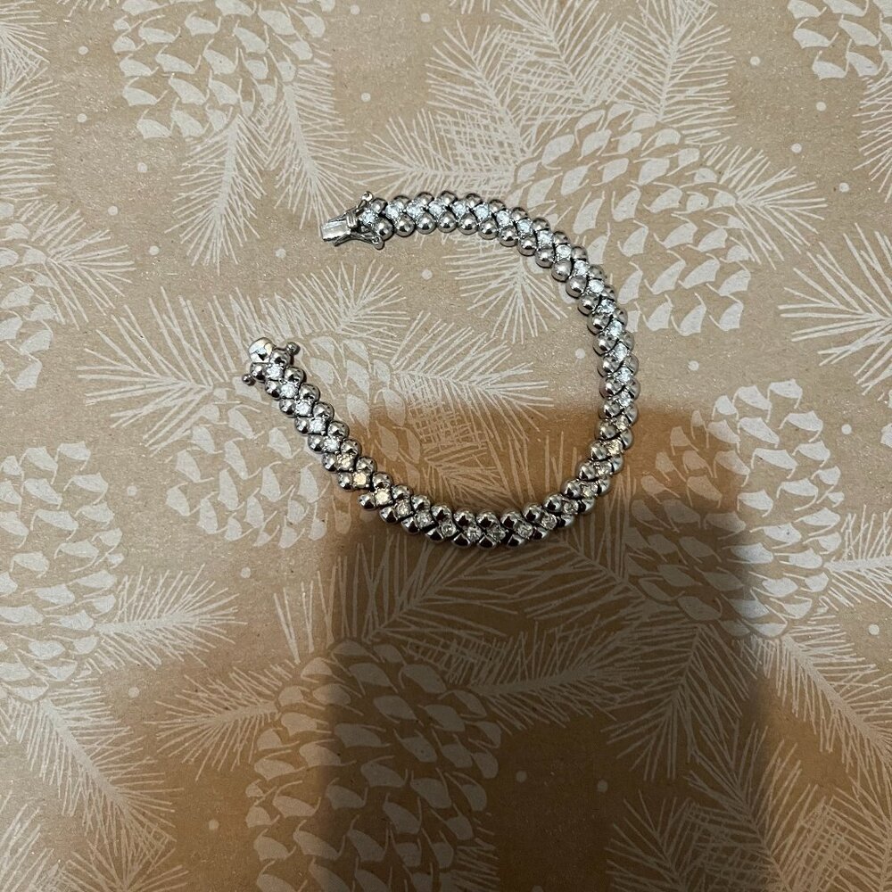 - Dillards Sterling Silver Cubic Zirconia 7 inch